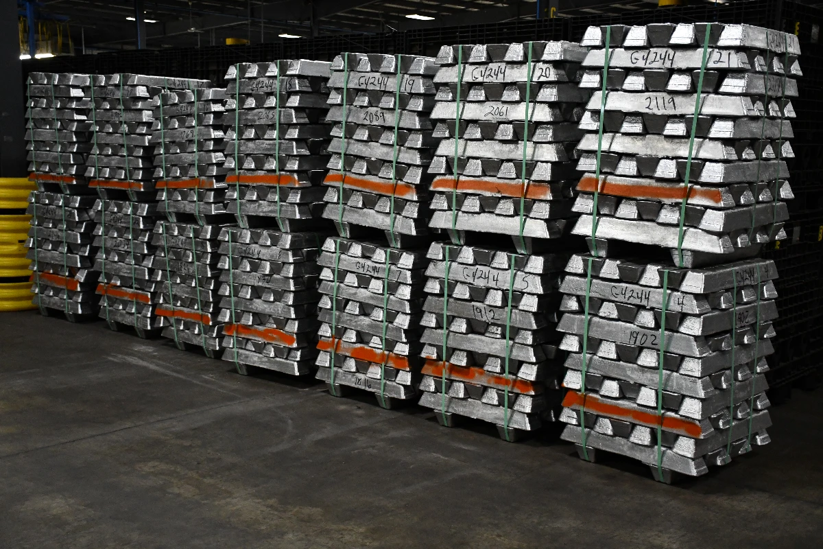 Aluminum ingot inventory with lot tracking at Alcast Company